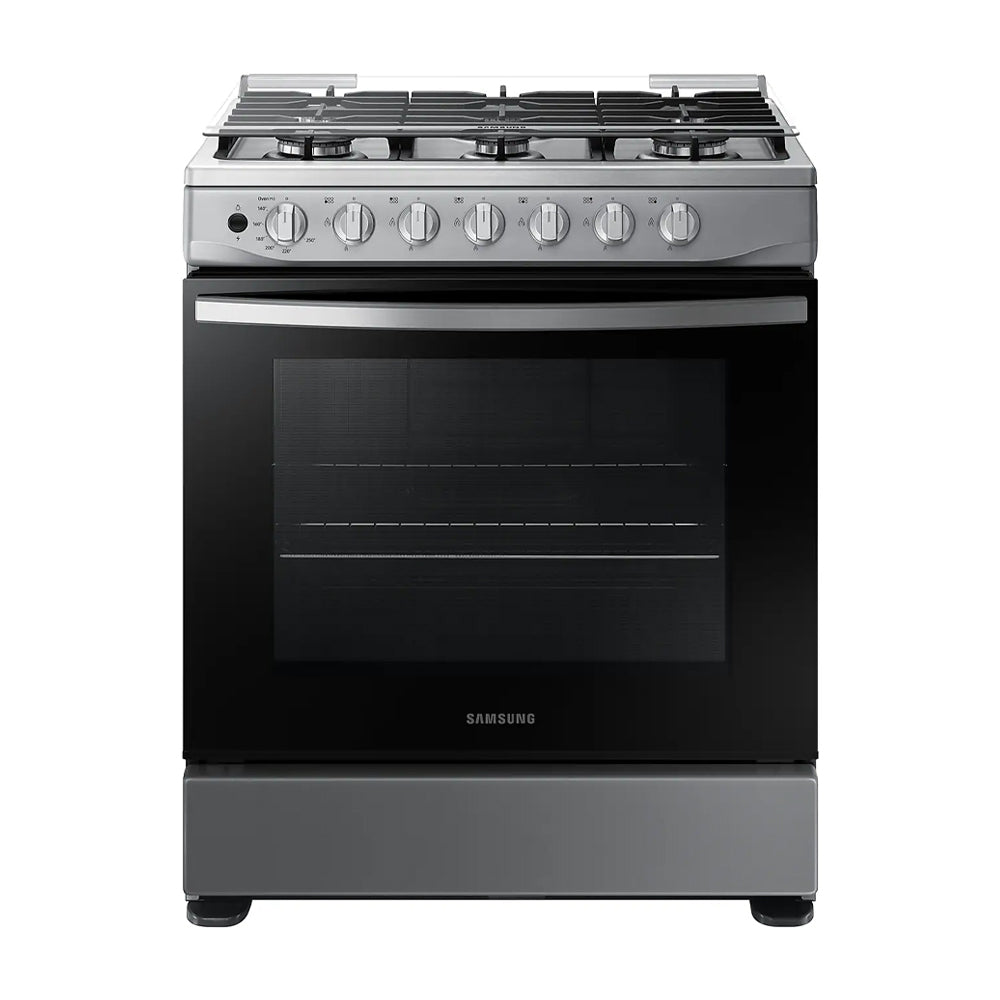 Samsung Estufa a Gas de Acero Inoxidable | Quemador Rápido | Easy Clean | Capacidad de 5.2p3 | Tapa | 30" | 6 Quemadores