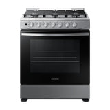 Samsung Estufa a Gas de Acero Inoxidable | Quemador Rápido | Easy Clean | Capacidad de 5.2p3 | Tapa | 30" | 6 Quemadores