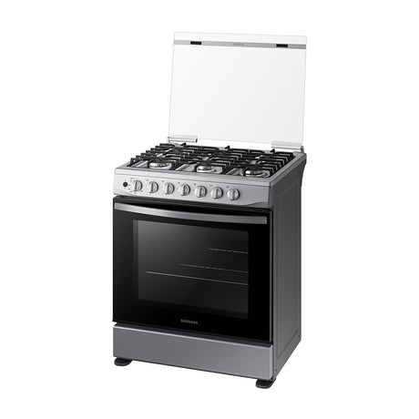 Samsung Estufa a Gas de Acero Inoxidable | Quemador Rápido | Easy Clean | Capacidad de 5.2p3 | Tapa | 30" | 6 Quemadores