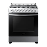 Samsung Estufa a Gas de Acero Inoxidable | Quemador Rápido | Easy Clean | Capacidad de 5.2p3 | Tapa | Plancha | 30" | 6 Quemadores