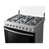 Samsung Estufa a Gas de Acero Inoxidable | Quemador Rápido | Easy Clean | Capacidad de 5.2p3 | Tapa | Plancha | 30" | 6 Quemadores