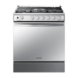 Samsung Estufa a Gas de Acero Inoxidable | Quemador Triple Potencia | Tipo Espejo | Capacidad de 5.2p3 | Tapa | Plancha | 30" | 5 Quemadores