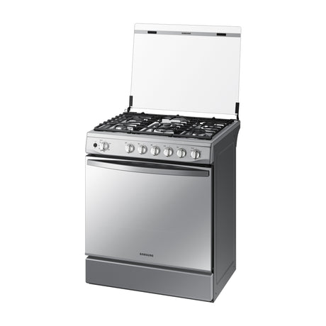 Samsung Estufa a Gas de Acero Inoxidable | Quemador Triple Potencia | Tipo Espejo | Capacidad de 5.2p3 | Tapa | Plancha | 30" | 5 Quemadores