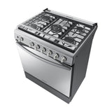 Samsung Estufa a Gas de Acero Inoxidable | Quemador Triple Potencia | Tipo Espejo | Capacidad de 5.2p3 | Tapa | Plancha | 30" | 5 Quemadores