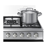 Samsung Estufa a Gas de Acero Inoxidable | Quemador Triple Potencia | Tipo Espejo | Capacidad de 5.2p3 | Tapa | Plancha | 30" | 5 Quemadores