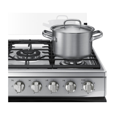 Samsung Estufa a Gas de Acero Inoxidable | Quemador Triple Potencia | Tipo Espejo | Capacidad de 5.2p3 | Tapa | Plancha | 30" | 5 Quemadores