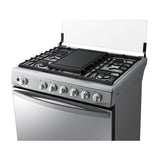 Samsung Estufa a Gas de Acero Inoxidable | Quemador Triple Potencia | Tipo Espejo | Capacidad de 5.2p3 | Tapa | Plancha | 30" | 5 Quemadores