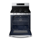 Samsung Estufa a Gas de Acero Inoxidable | WiFi Smart | 6p3 | Air Fryer | Convección | Control de Voz (Alexa y Google) | Panel Digital | Plancha | 30" | 5 Quemadores