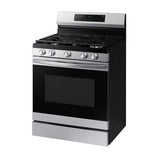 Samsung Estufa a Gas de Acero Inoxidable | WiFi Smart | 6p3 | Air Fryer | Convección | Control de Voz (Alexa y Google) | Panel Digital | Plancha | 30" | 5 Quemadores