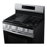 Samsung Estufa a Gas de Acero Inoxidable | WiFi Smart | 6p3 | Air Fryer | Convección | Control de Voz (Alexa y Google) | Panel Digital | Plancha | 30" | 5 Quemadores