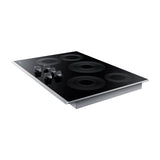 Samsung Estufa Empotrable Eléctrica de Vitrocerámica | 30" | 5 Quemadores | WiFi | Control Frontal | Fácil de Limpiar | Negro