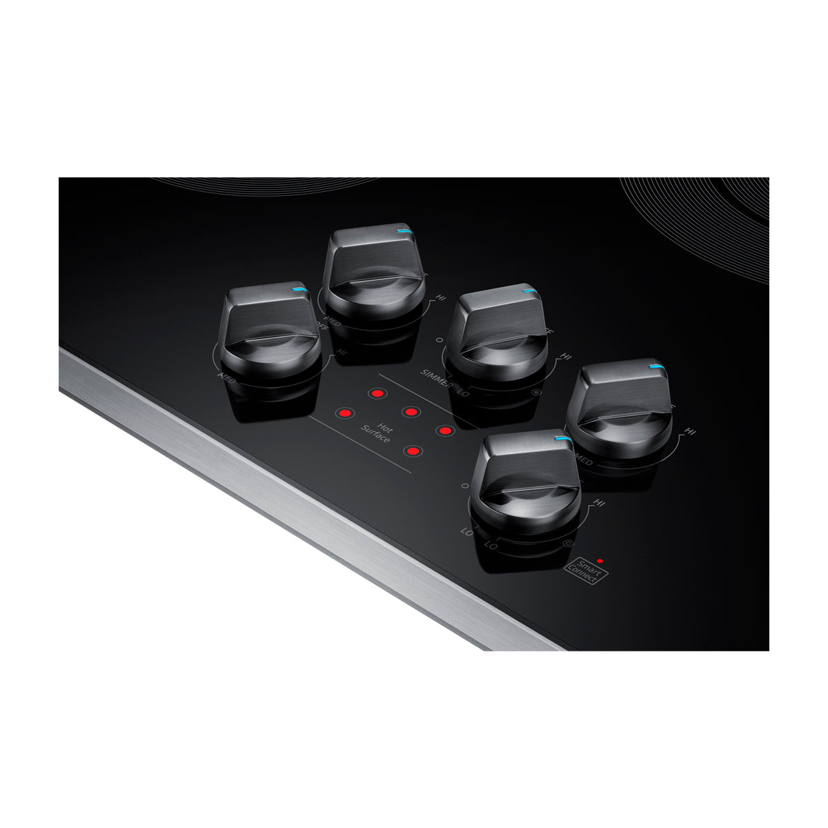 Samsung Estufa Empotrable Eléctrica de Vitrocerámica | 30" | 5 Quemadores | WiFi | Control Frontal | Fácil de Limpiar | Negro