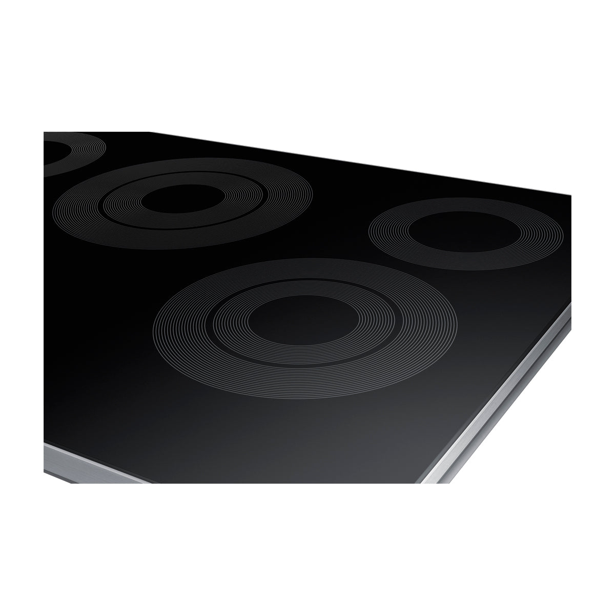 Samsung Estufa Empotrable Eléctrica de Vitrocerámica | 30" | 5 Quemadores | WiFi | Control Frontal | Fácil de Limpiar | Negro