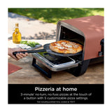 Ninja Woodfire Horno Eléctrico 8-en-1 para Exteriores | Woodfire Technology | Ahumador BBQ | Hornear y Asar | 1760W | Rojo