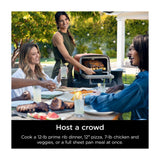 Ninja Woodfire Horno Eléctrico 8-en-1 para Exteriores | Woodfire Technology | Ahumador BBQ | Hornear y Asar | 1760W | Rojo