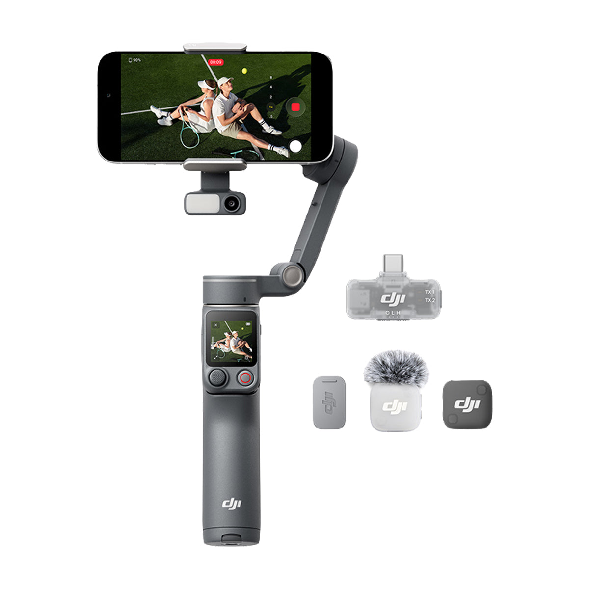 DJI Osmo Mobile 8P Creator Combo Gimbal Extendible para Smartphones | Magnetic | Estabilizador de 3-Ejes | Osmo FrameTap | Módulo Multifuncional | Rotación 360° | ActiveTrack 8.0 | 10H | Gris Oscuro