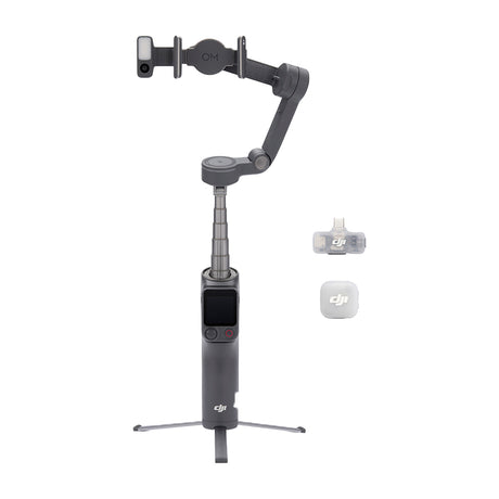 DJI Osmo Mobile 8P Creator Combo Gimbal Extendible para Smartphones | Magnetic | Estabilizador de 3-Ejes | Osmo FrameTap | Módulo Multifuncional | Rotación 360° | ActiveTrack 8.0 | 10H | Gris Oscuro