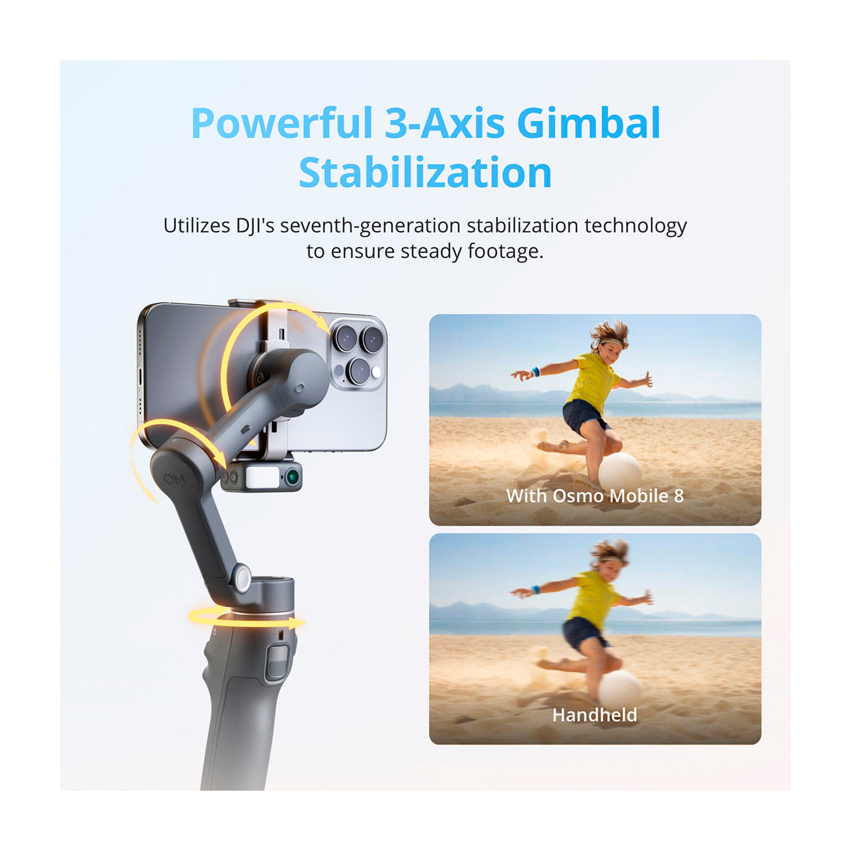 DJI Osmo Mobile 8 Gimbal Extendible para Smartphones | Magnetic | Estabilizador de 3-Ejes | Módulo Multifuncional | Quick Launch | Rotación 360° | ActiveTrack 7.0 | 10H | Gris Oscuro