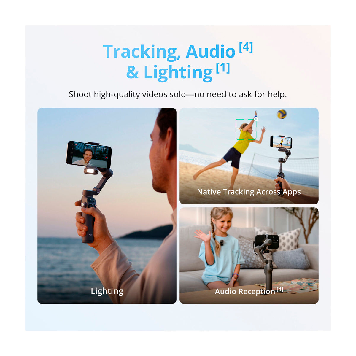 DJI Osmo Mobile 8 Gimbal Extendible para Smartphones | Magnetic | Estabilizador de 3-Ejes | Módulo Multifuncional | Quick Launch | Rotación 360° | ActiveTrack 7.0 | 10H | Gris Oscuro