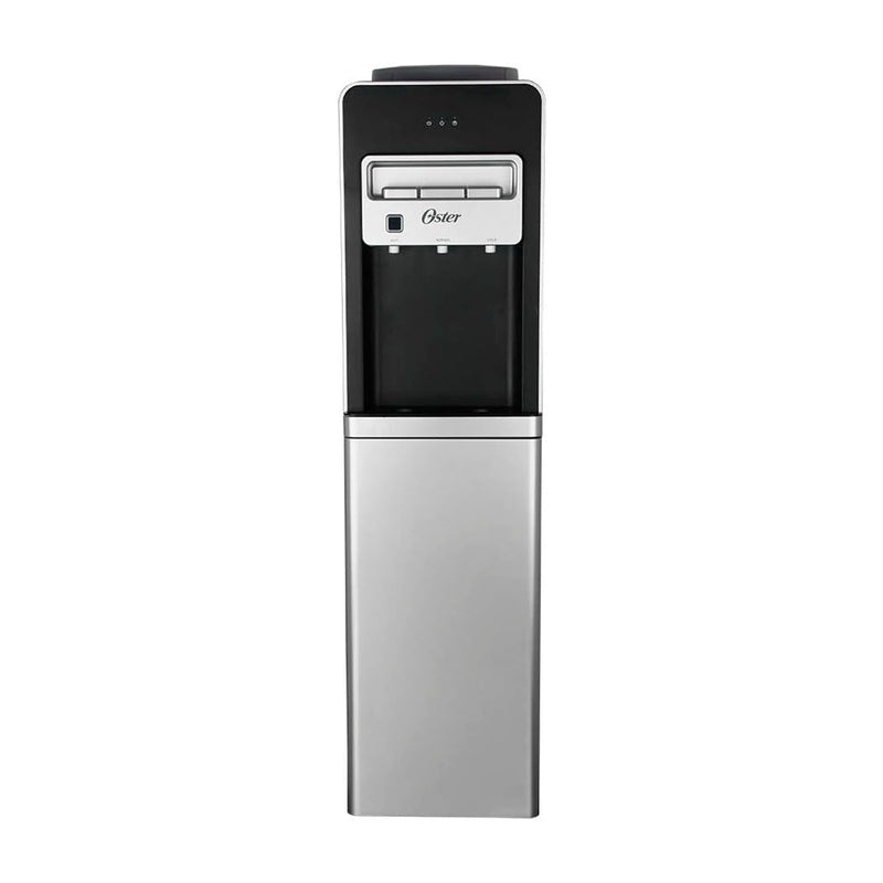 Oster OSWDA3200 Dispensador de Fría/Caliente/Ambiente | Compartimiento de Almacenaje | Garrafones de 11L y 19L | Gris Negro