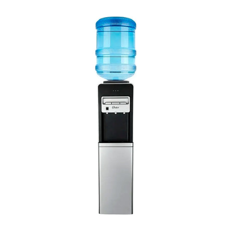 Oster OSWDA3200 Dispensador de Fría/Caliente/Ambiente | Compartimiento de Almacenaje | Garrafones de 11L y 19L | Gris Negro