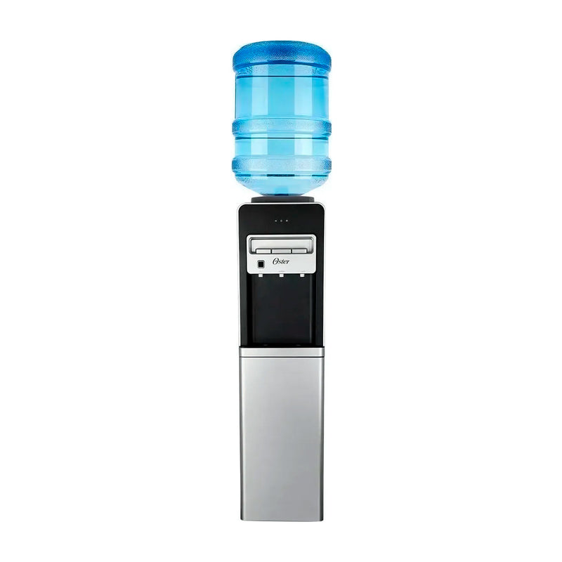 Oster OSWDA3200 Dispensador de Fría/Caliente/Ambiente | Compartimiento de Almacenaje | Garrafones de 11L y 19L | Gris Negro