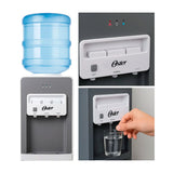 Oster OSWDA633 Dispensador de Agua Fría/Caliente de Mesa | Garrafones de 11L y 22L | Blanco Gris