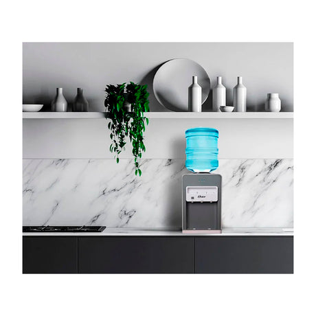 Oster OSWDA633 Dispensador de Agua Fría/Caliente de Mesa | Garrafones de 11L y 22L | Blanco Gris