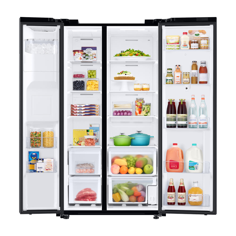(Outlet) Samsung Refrigeradora Side By Side Digital Inverter | Family Hub | WiFi | Bluetooth | Dispensador de Agua y Hielo | 27.5p3 | Negro