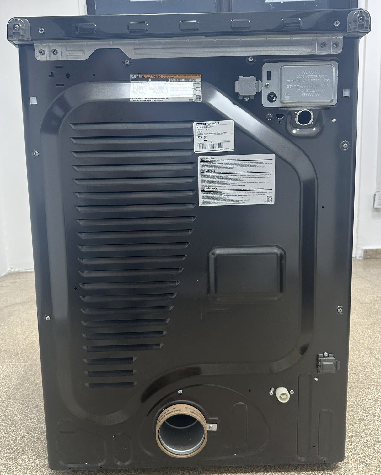 (Outlet) Samsung Secadora Eléctrica de Carga Frontal | MultiSteam | AI Control | Super Speed | 24kg | Negro