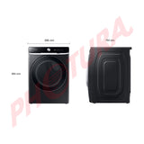 (Outlet) Samsung Secadora Eléctrica de Carga Frontal | MultiSteam | AI Control | Super Speed | 24kg | Negro