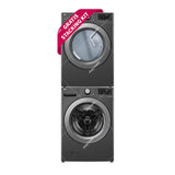 (Outlet) LG Combo Lavadora Automatica Inverter Direct Drive y Secadora a Gas de Carga Frontal | 6 Motion DD | 25kg | Negro Medio