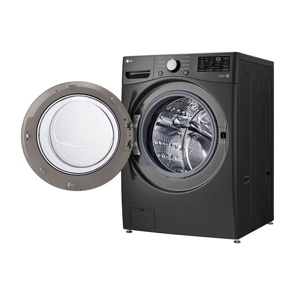 (Outlet) LG Combo Lavadora Automatica Inverter Direct Drive y Secadora a Gas de Carga Frontal | 6 Motion DD | 25kg | Negro Medio