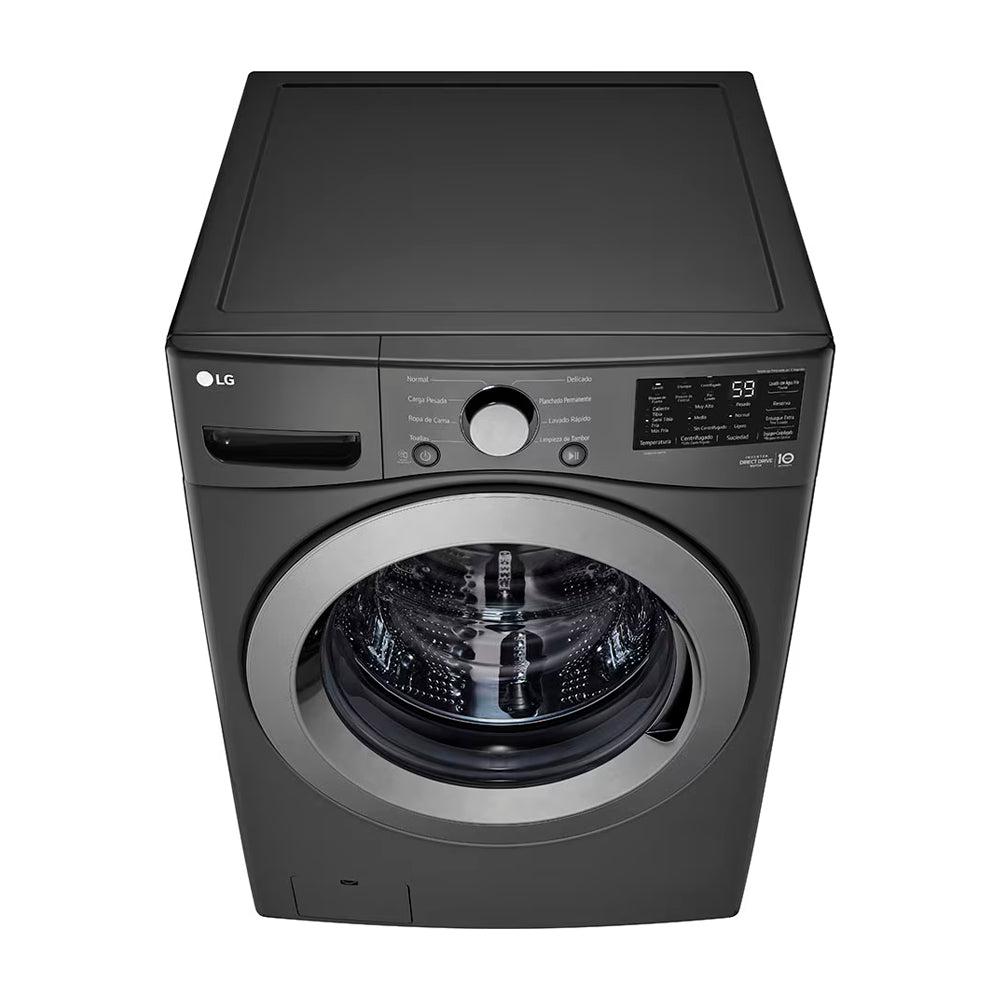 (Outlet) LG Combo Lavadora Automatica Inverter Direct Drive y Secadora a Gas de Carga Frontal | 6 Motion DD | 25kg | Negro Medio