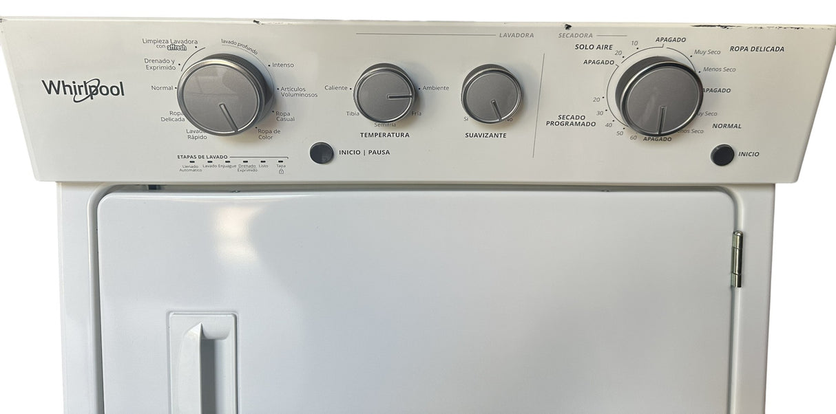 (Outlet) Whirlpool Centro de Lavado a Gas | Alta Eficiencia | Agitador Double Action | Sensor Dry Xpert | 20kg | Blanco