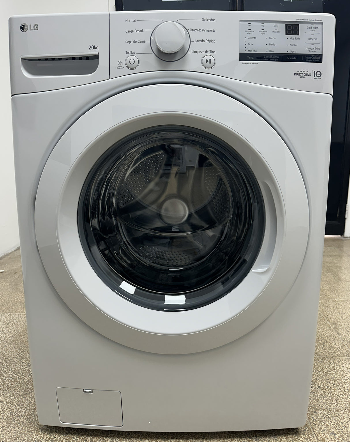 (Outlet) LG Combo Lavadora Automatica Inverter Direct Drive y Secadora a Gas de Carga Frontal | 6 Motion DD | 20kg | Blanco