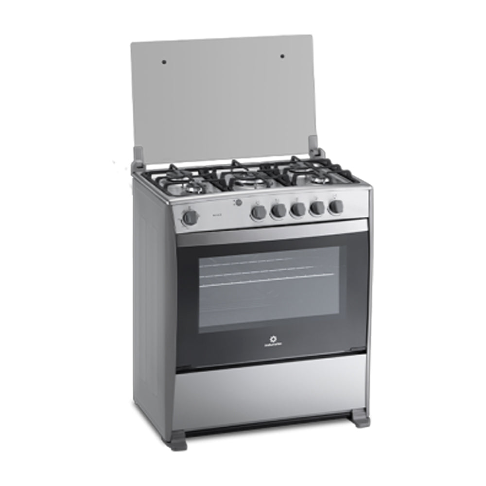 (Outlet) Indurama Estufa a Gas de Acero Inoxidable | Alcalá Quarzo Home | Quemador Ultra Rápido | Grill | TermoPrecisión | Tapa | 31" | 5 Quemadores | Gris