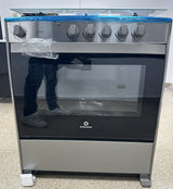 (Outlet) Indurama Estufa a Gas de Acero Inoxidable | Alcalá Quarzo Home | Quemador Ultra Rápido | Grill | TermoPrecisión | Tapa | 31" | 5 Quemadores | Gris