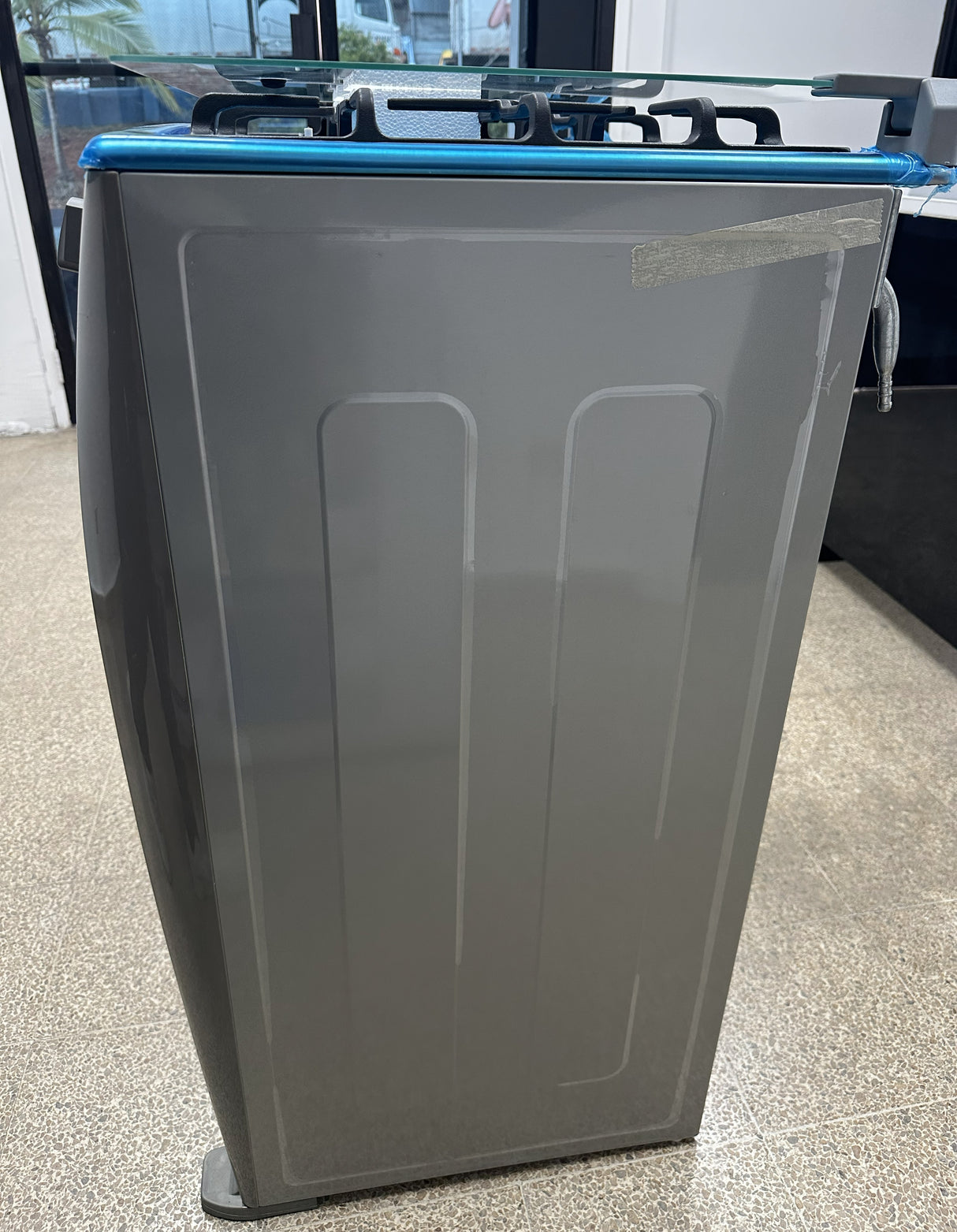 (Outlet) Indurama Estufa a Gas de Acero Inoxidable | Alcalá Quarzo Home | Quemador Ultra Rápido | Grill | TermoPrecisión | Tapa | 31" | 5 Quemadores | Gris