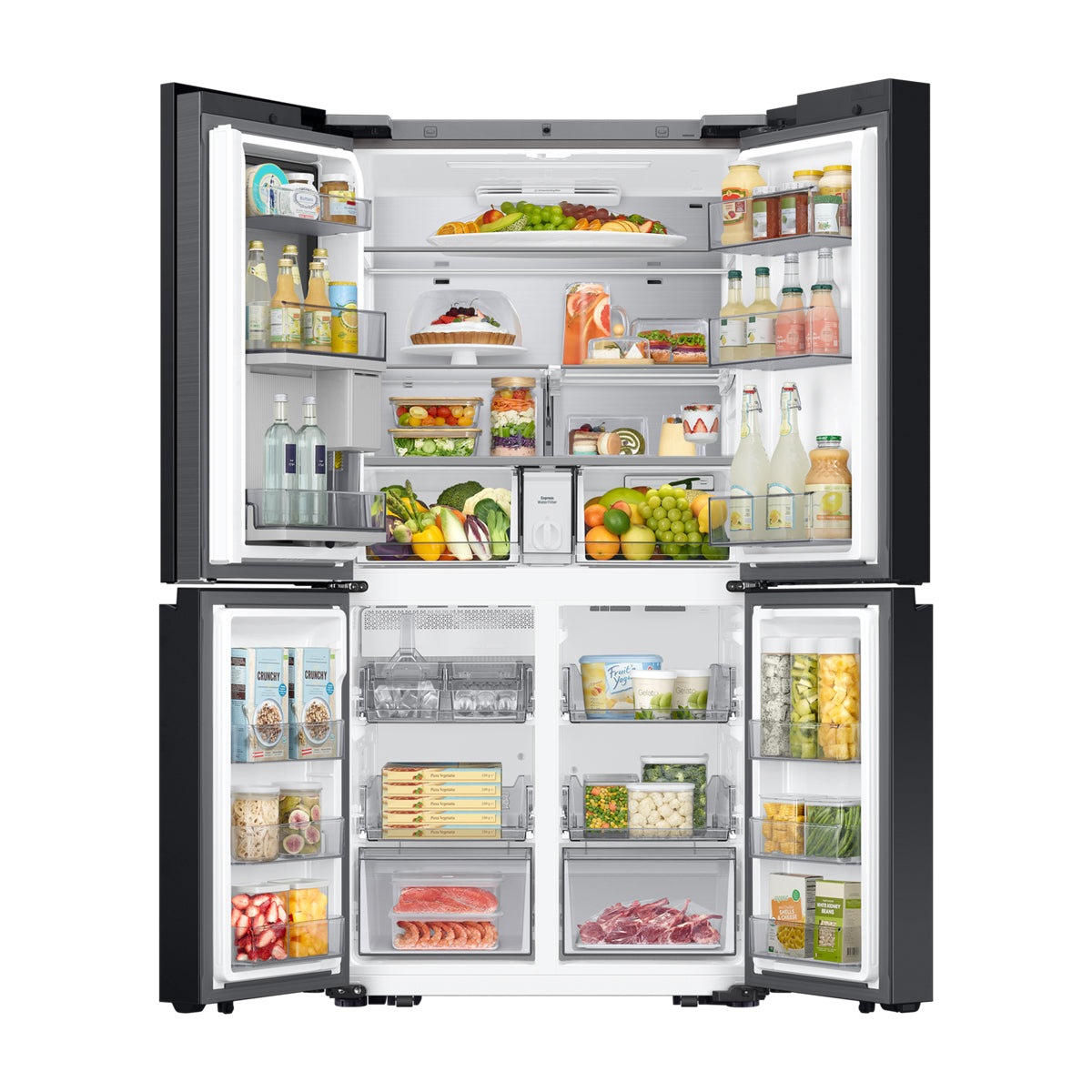 (Outlet) Samsung BESPOKE Refrigeradora Cross Door de 4 Puertas Digital Inverter | Family Hub | Triple Cooling | Dual Ice Maker | Beverage Center | 28.60p3