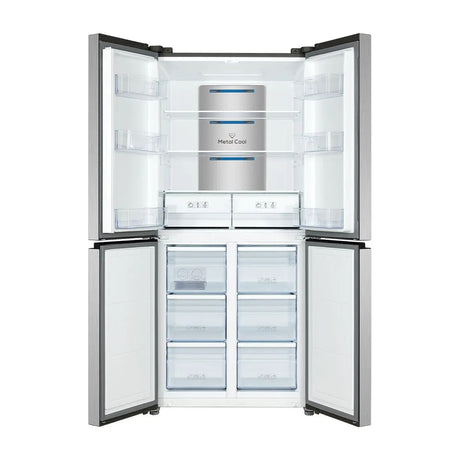 TCL Refrigeradora Cross Door Twin Eco Inverter 4 Puertas | Metal Cool | Multi Air Flow | Ice Maker | 16.6p3