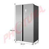 TCL Refrigeradora Side By Side Twin Eco Inverter  | Power Cool | Multi Air Flow | Ice Maker | 17.83p3