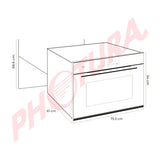 DRIJA Pacific 76 Air-A Eléctrico Horno Multifuncional Empotrable Eléctrico | Puerta de Triple Vidrio | 270°C