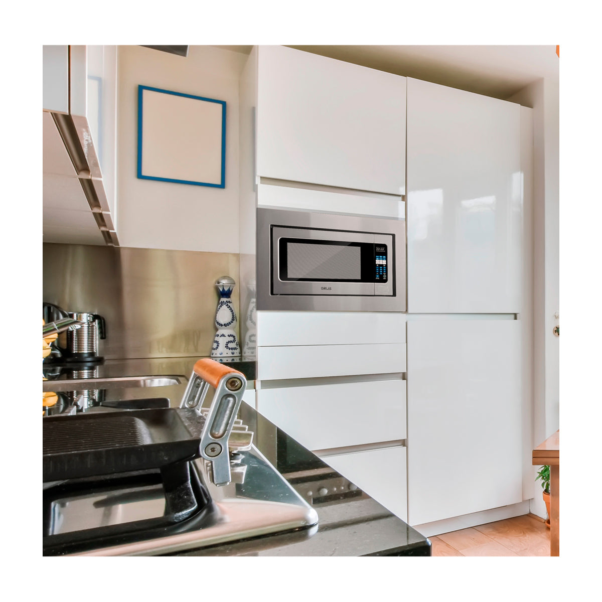 Drija Palermo 62L Microondas Empotrable de 1200W | 2.2p3 | Cocción por Sensor | Sistema de Bloqueo Infantil