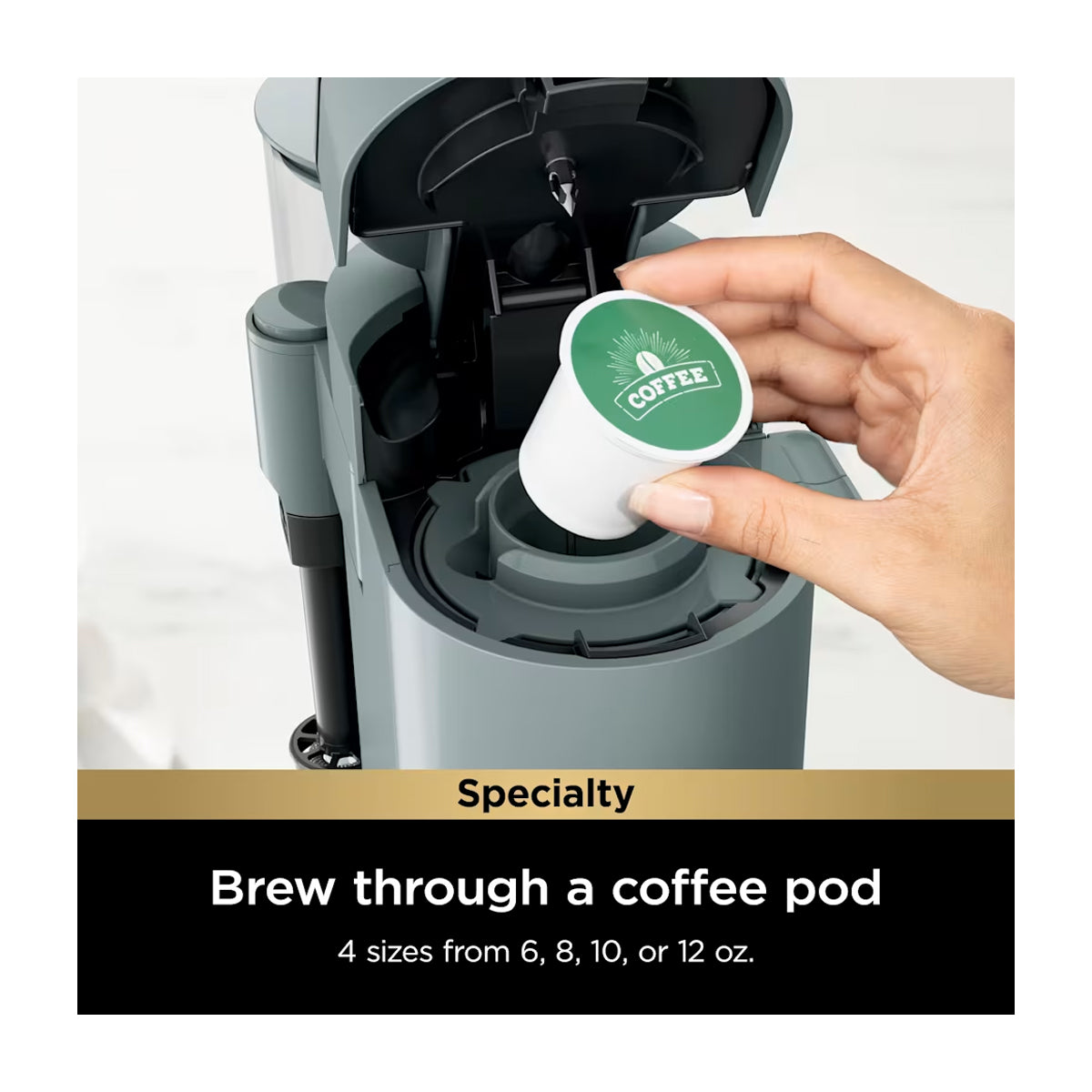 Ninja Pods & Grounds Cafetera Especial de 1 Taza | 4 Estilos de Preparación | Espumador | Verde