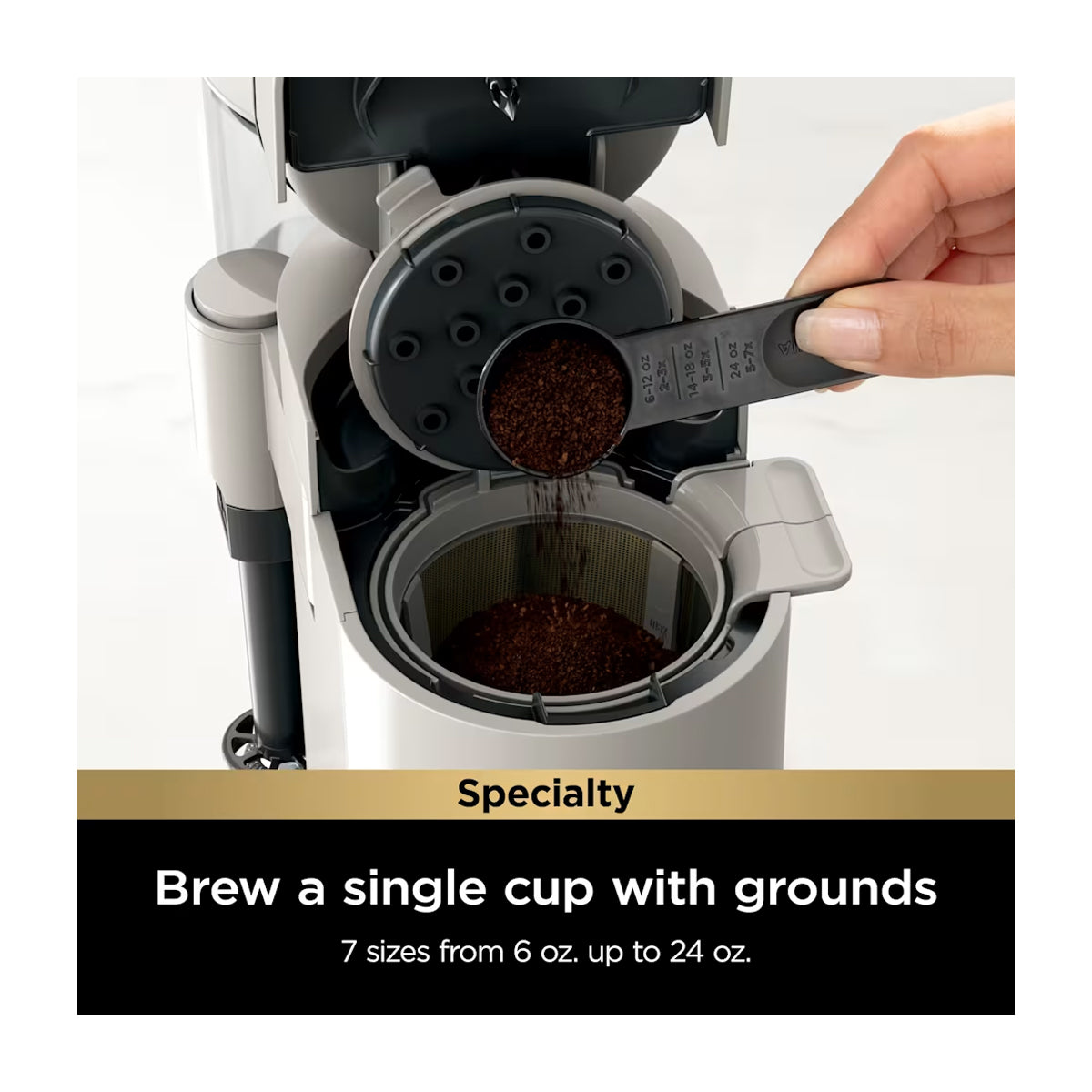 Ninja Pods & Grounds Cafetera Especial de 1 Taza | 4 Estilos de Preparación | Espumador | Stone
