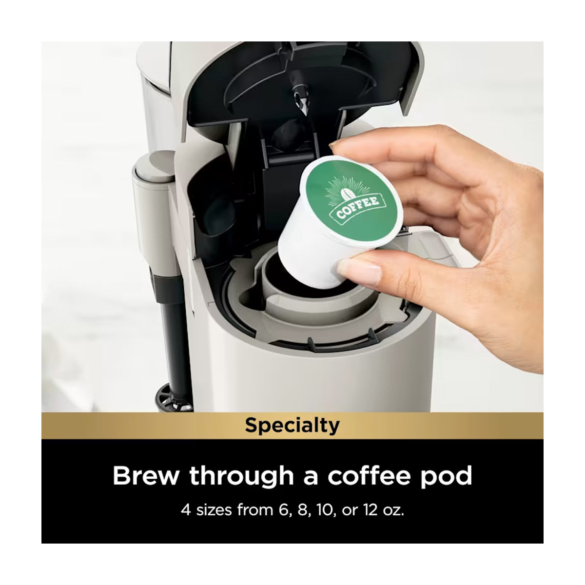 Ninja Pods & Grounds Cafetera Especial de 1 Taza | 4 Estilos de Preparación | Espumador | Stone