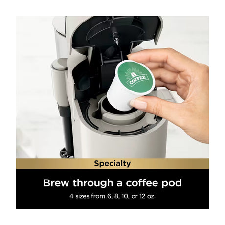 Ninja Pods & Grounds Cafetera Especial de 1 Taza | 4 Estilos de Preparación | Espumador | Stone