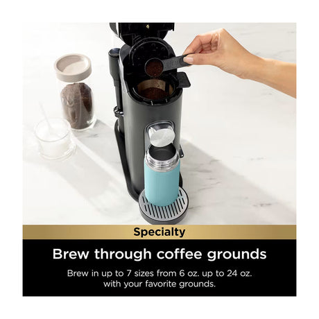 Ninja Pods & Grounds Cafetera Especial de 1 Taza | 4 Estilos de Preparación | Espumador | Negro