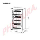 DRIJA PIAVE 70-B Centro de Bebidas de 3.0p3 | Hasta 70 Latas | Control Digital | Puerta Reversible | Doble Vidrio | 3 Rejillas Removibles